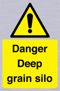 Danger Deep grain silo